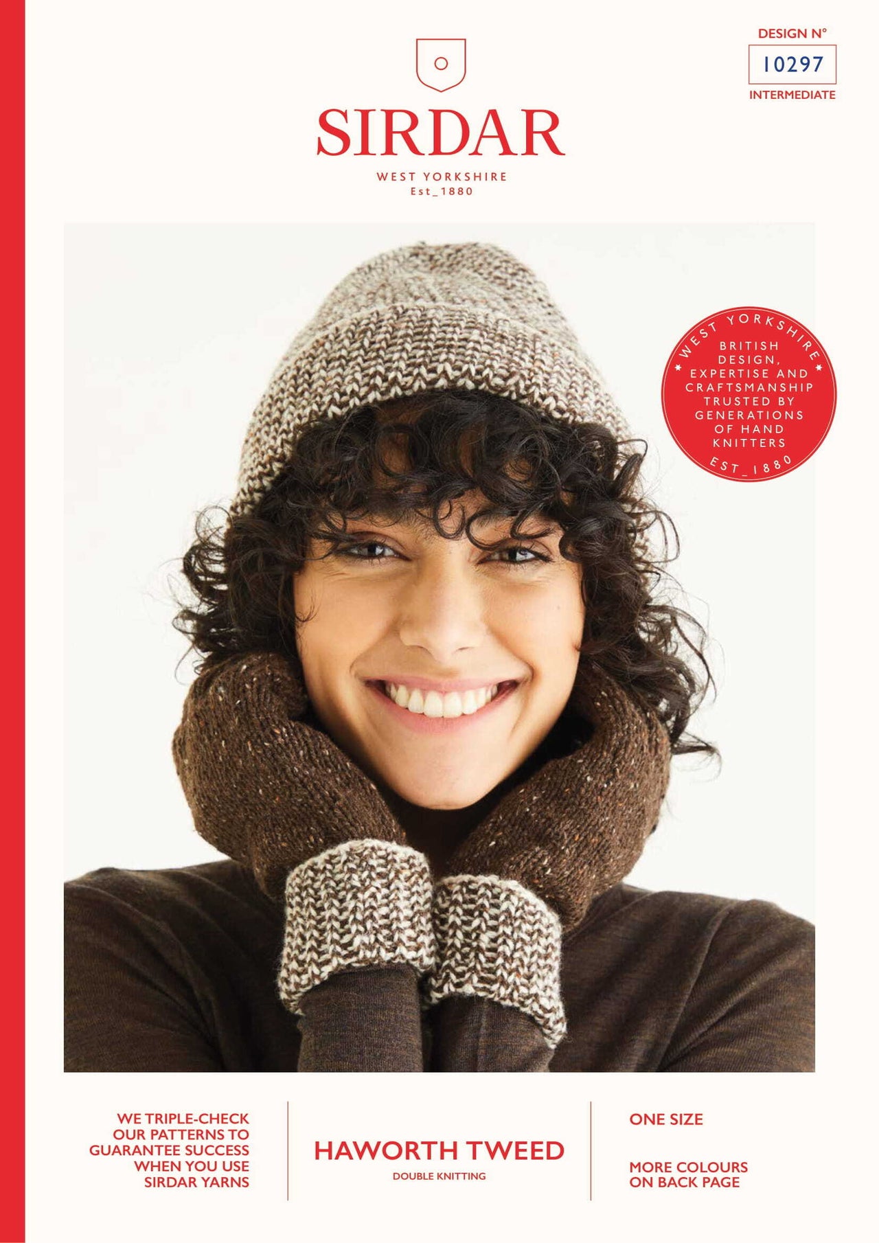 Sirdar Contrast Hat & Mitts Gloves Knitting Pattern