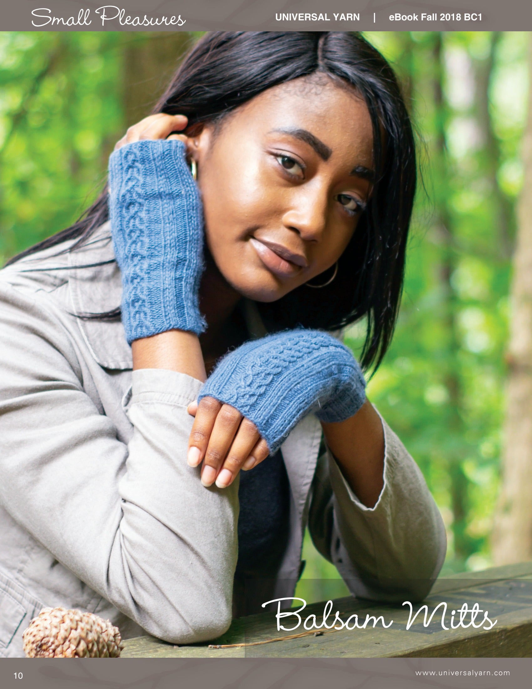 Universal Yarn Balsam Mitts Gloves Knitting Pattern