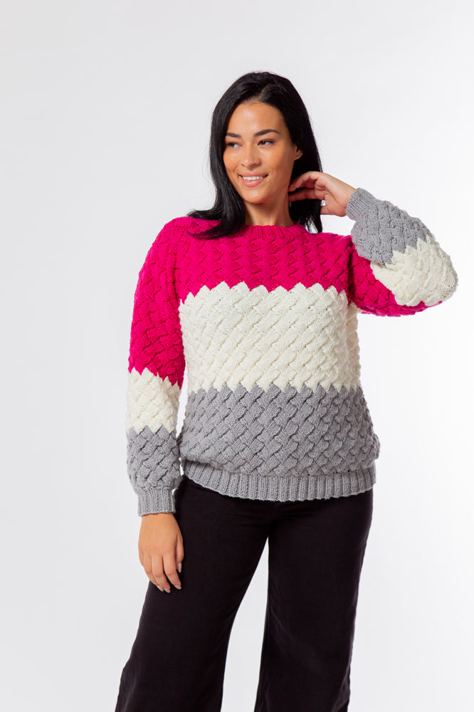 MillaMia Lexi Entrelac Jumper Knitting Pattern