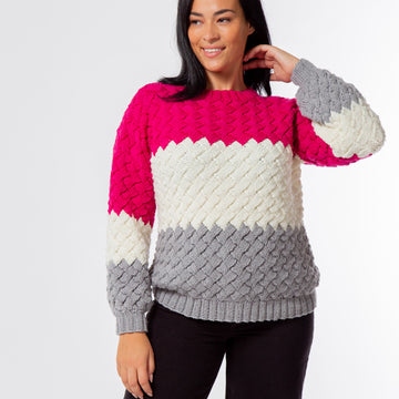 MillaMia Lexi Entrelac Jumper Knitting Pattern