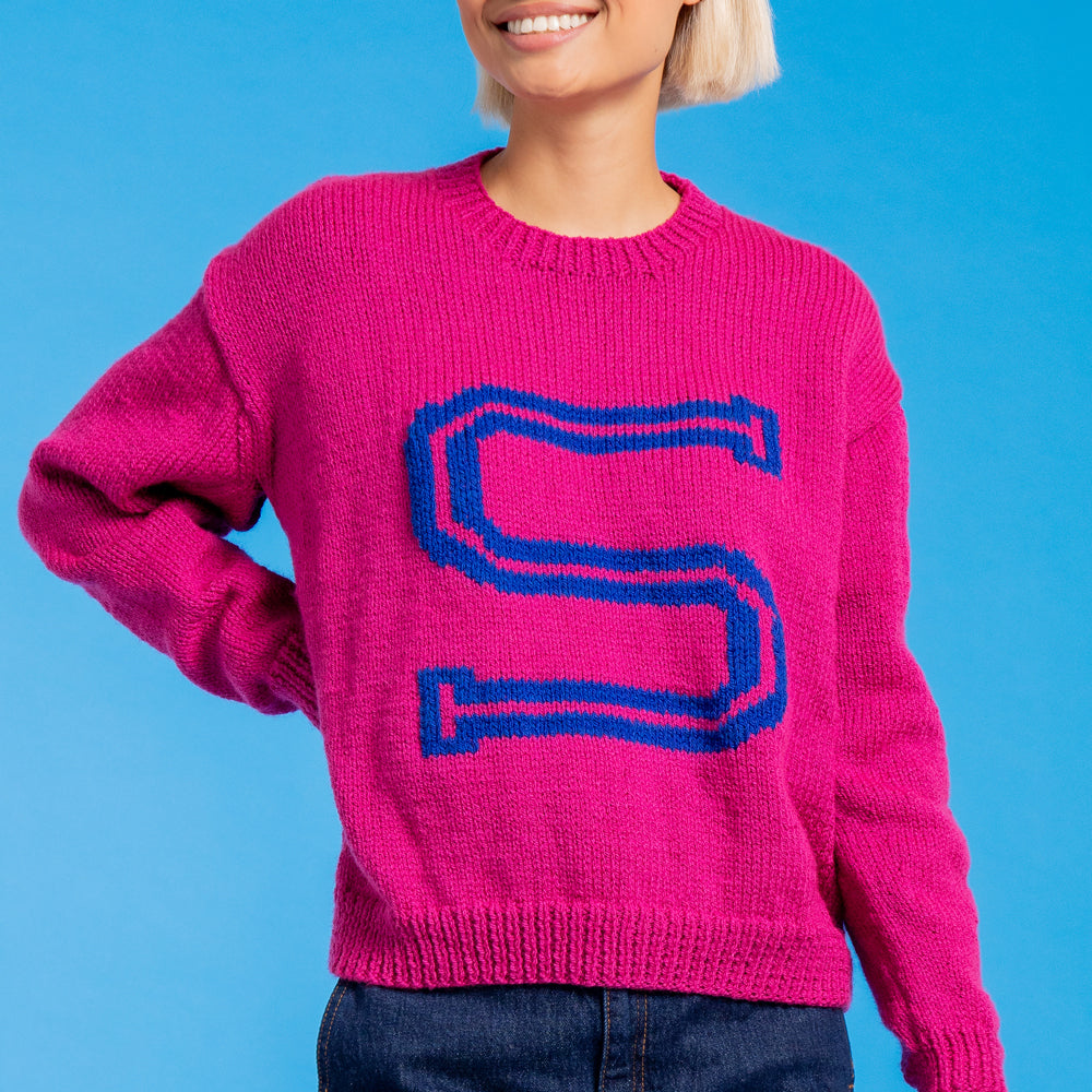 Paintbox Yarns Women's Alphabet Sweater Knitting Pattern