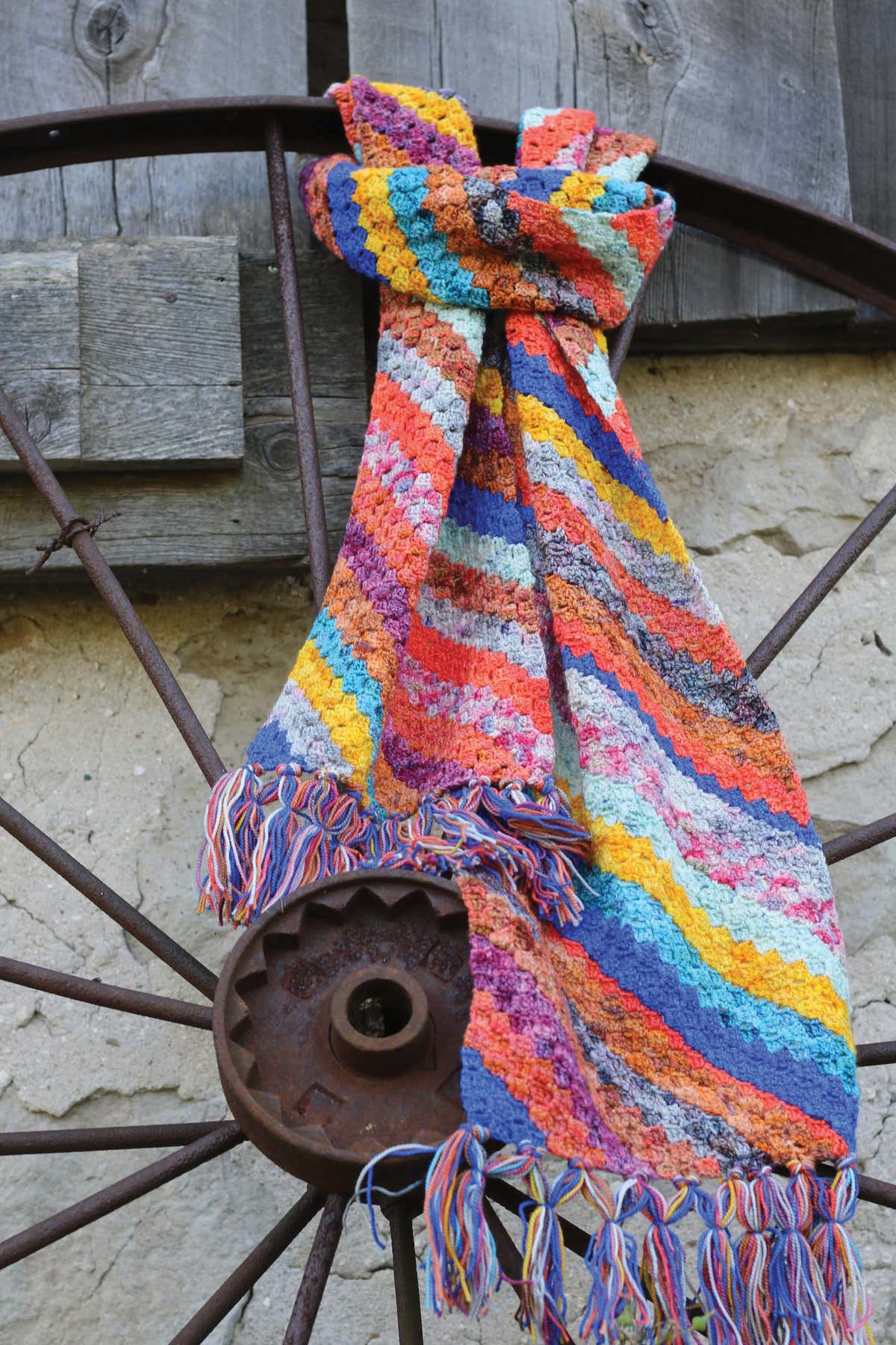 Koigu Dragonfly Corner to Corner Scarf Crochet Pattern
