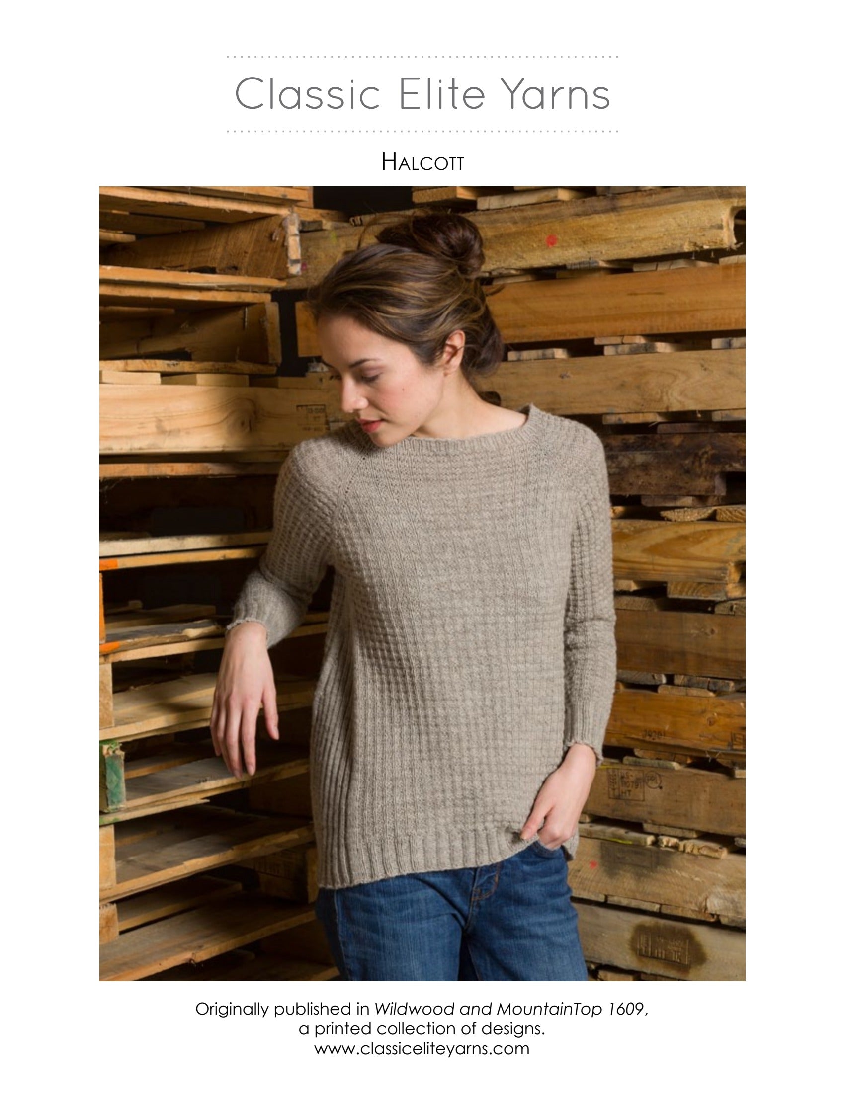 Classic Elite Yarns Halcott Jumper Knitting Pattern