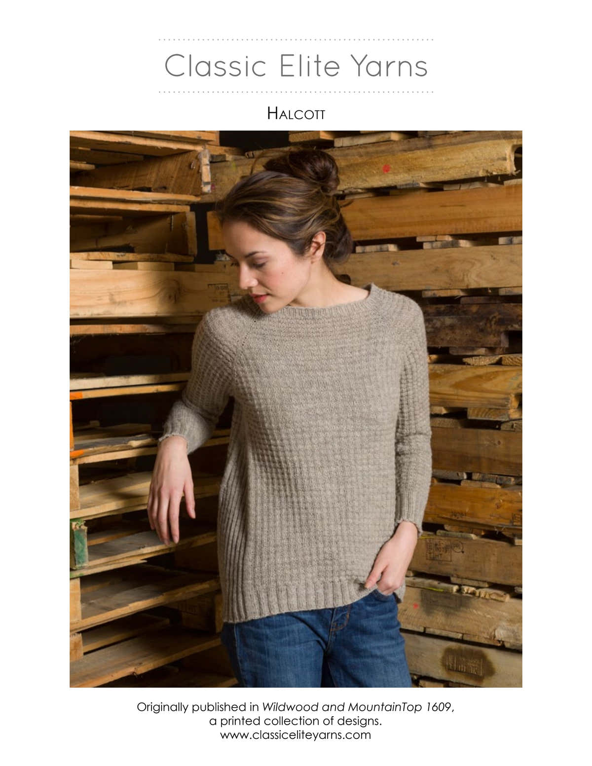Classic Elite Yarns Halcott Jumper Knitting Pattern