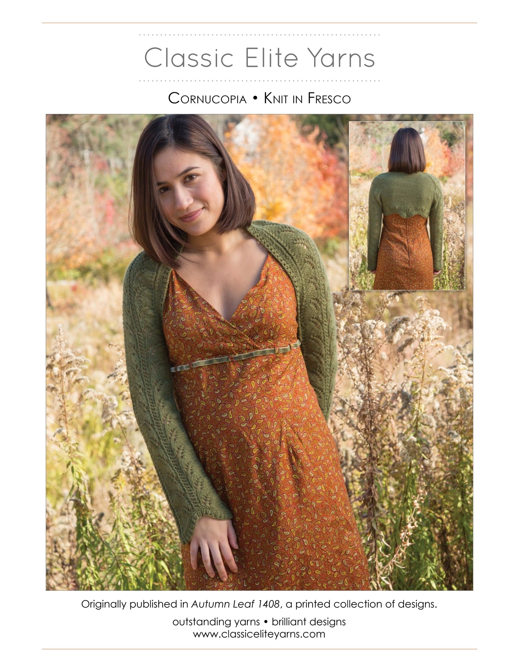 Classic Elite Yarns Cornucopia Cardigan Knitting Pattern