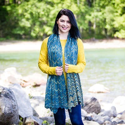 Valley Yarns Chapel Falls Shawl Knitting Pattern
