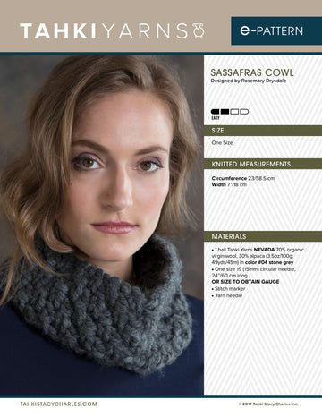 Tahki Yarns Sassafras Cowl Knitting Pattern