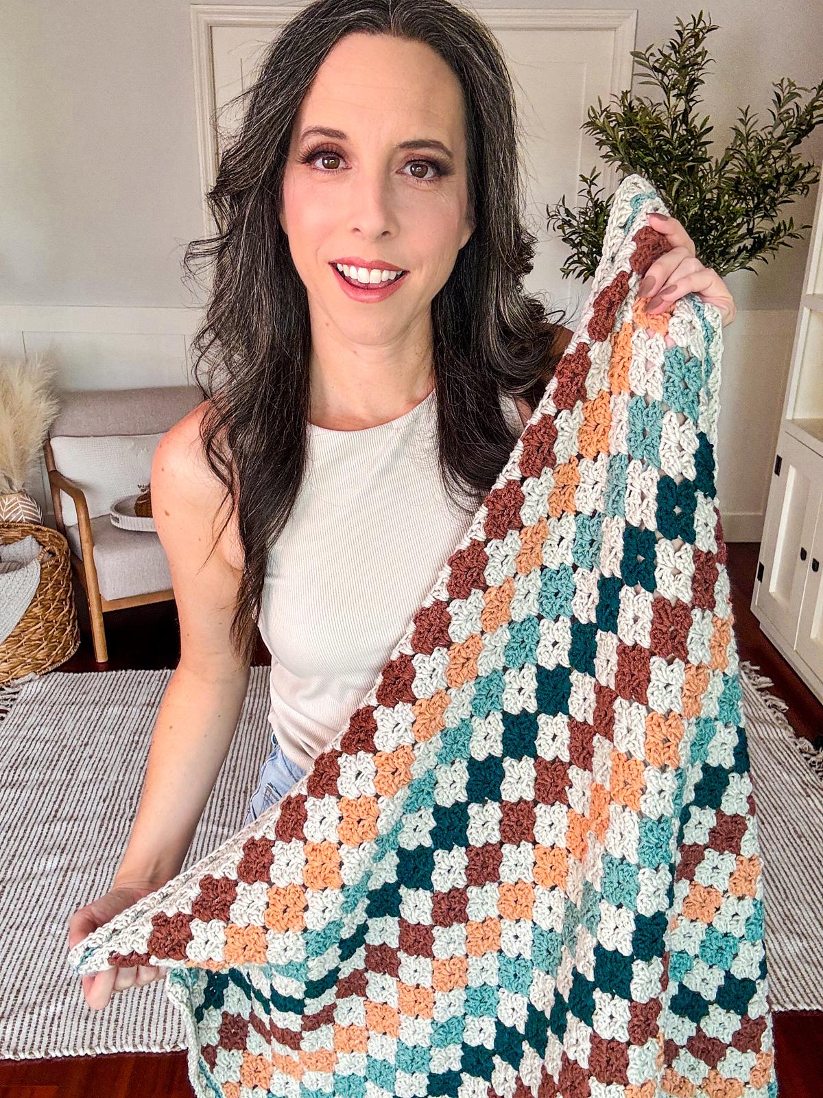 Colorful Granny Stitch Blanket