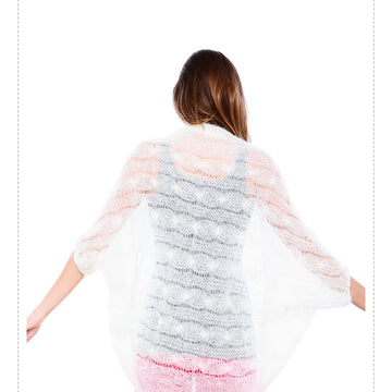 Be Sweet Cocoon Cable Shawl Wrap Knitting Pattern