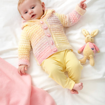Babies Cardigan, Cape, Jacket and Hat in King Cole Cutie Pie DK- P6032 - Leaflet