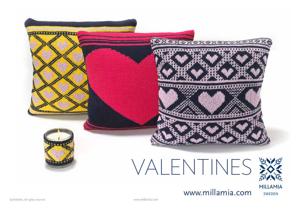 MillaMia Valentine Cushions and Candle Warmer Knitting