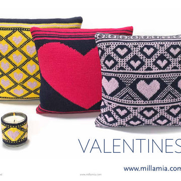 MillaMia Valentine Cushions and Candle Warmer Knitting