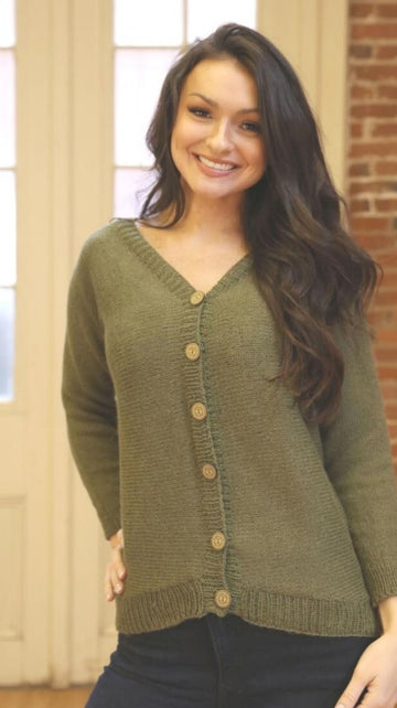 Plymouth Yarn 3410 Women's West River Cardigan PDF