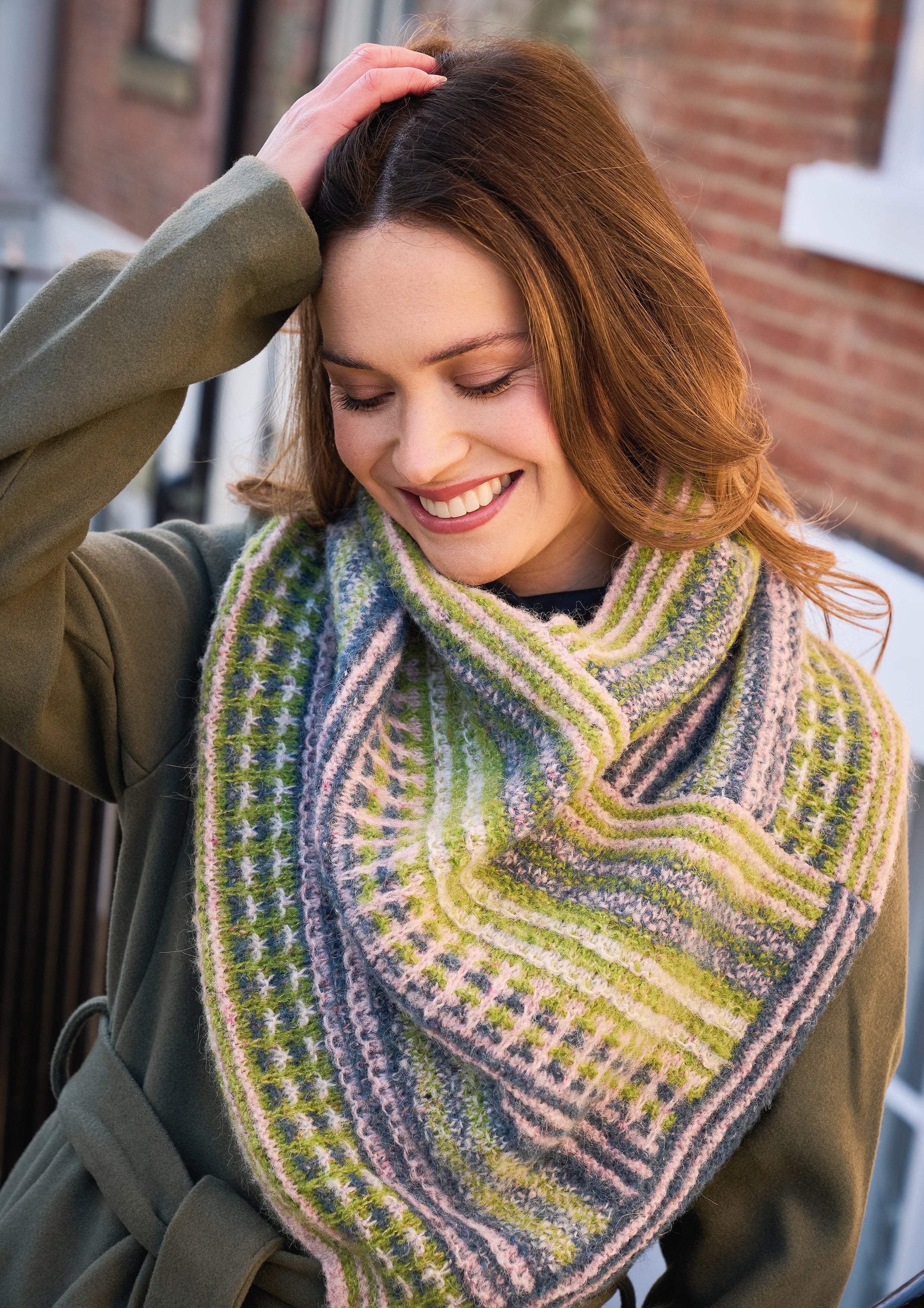 Lampas Snood Scarf Knitting Pattern