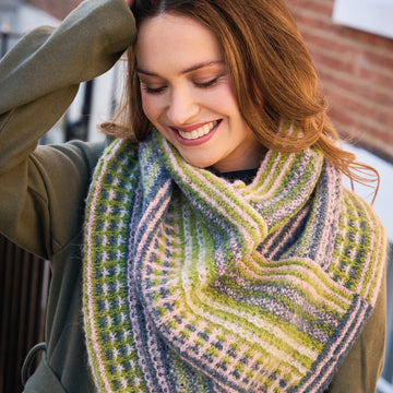 Lampas Snood Scarf Knitting Pattern