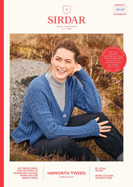 Sirdar Mock Cable V-Neck Cardigan Knitting Pattern