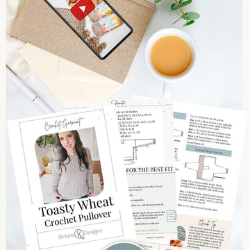 Toasty Wheat Crochet Sweater