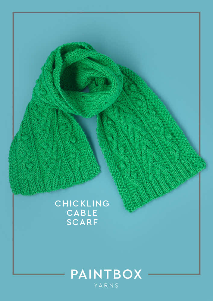 Paintbox Yarns Chickling Cable Scarf Knitting Pattern