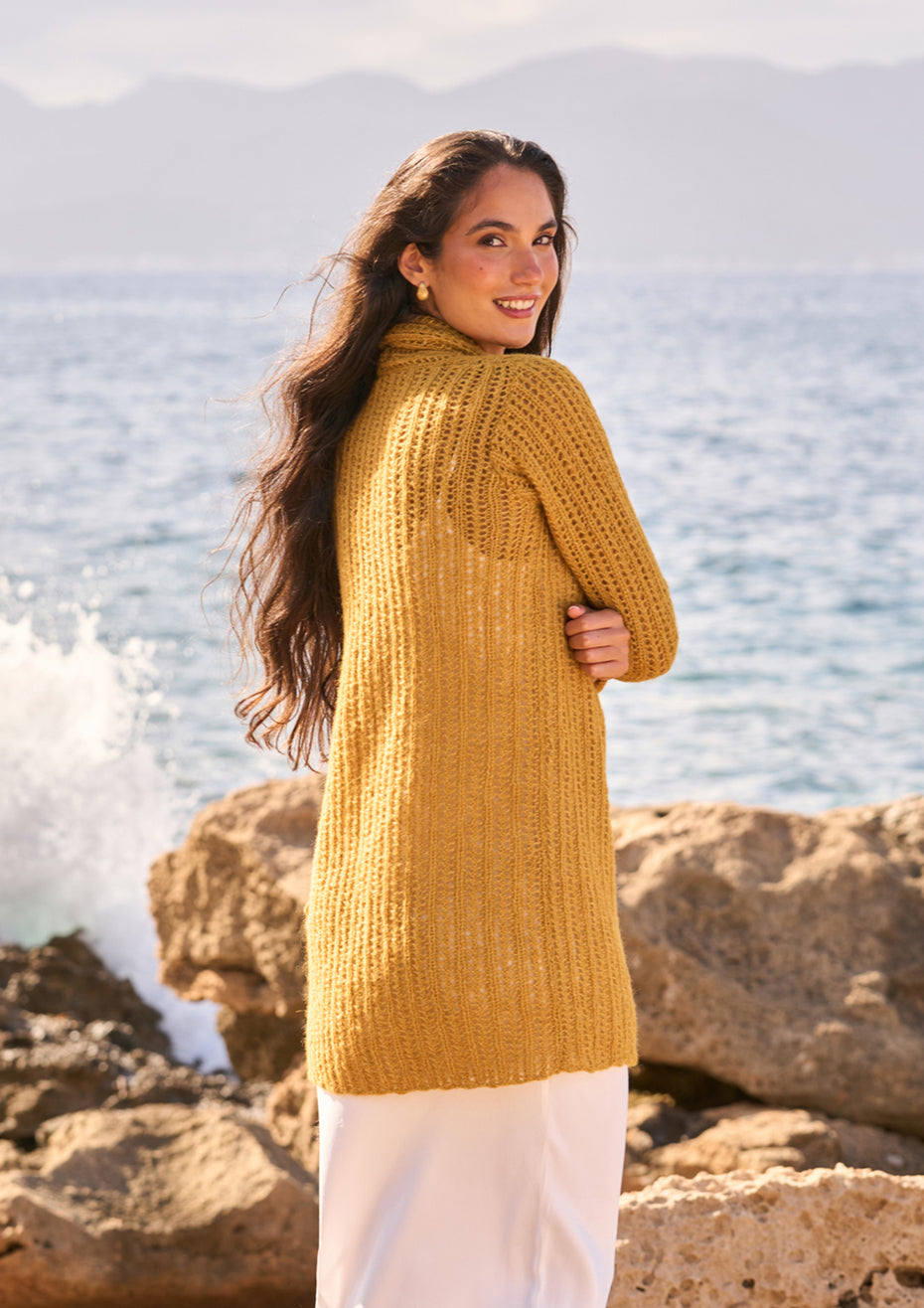 Honeycomb Coat Knitting Pattern