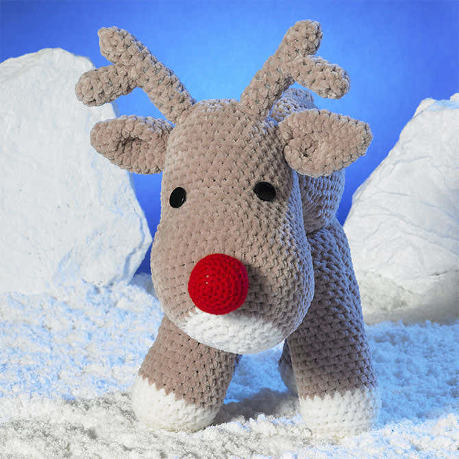 James C. Brett JB405 Rudolf the Reindeer Crochet Pattern