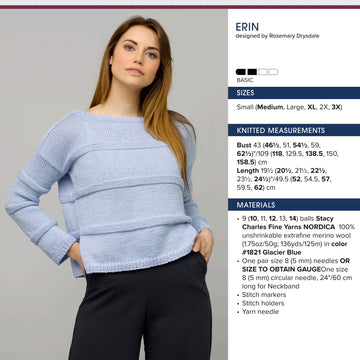 Stacy Charles Fine Yarns Erin Jumper Knitting Pattern
