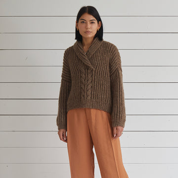 Debbie Bliss Katie Shawl Collar Sweater Knitting Pattern