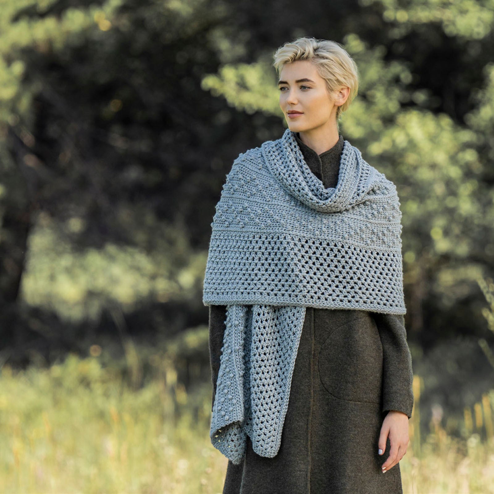 Blue Sky Fibers Dayton Crochet Wrap Pattern