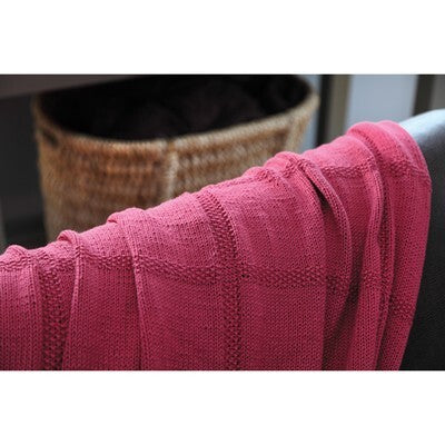 Valley Yarns Seed Plaid Throw Knitting Pattern