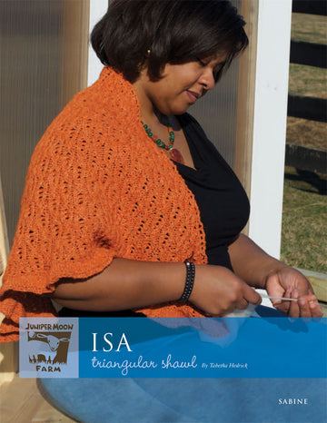 Isa Triangular Shawl Wrap Knitting Pattern