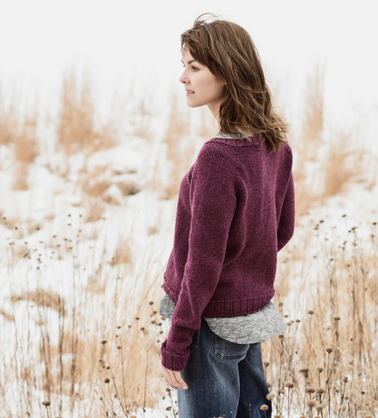 Blue Sky Fibers Cromwell Pullover Jumper Knitting Pattern