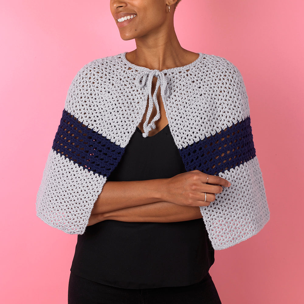 Paintbox Yarns Celebration Capelet Crochet Pattern