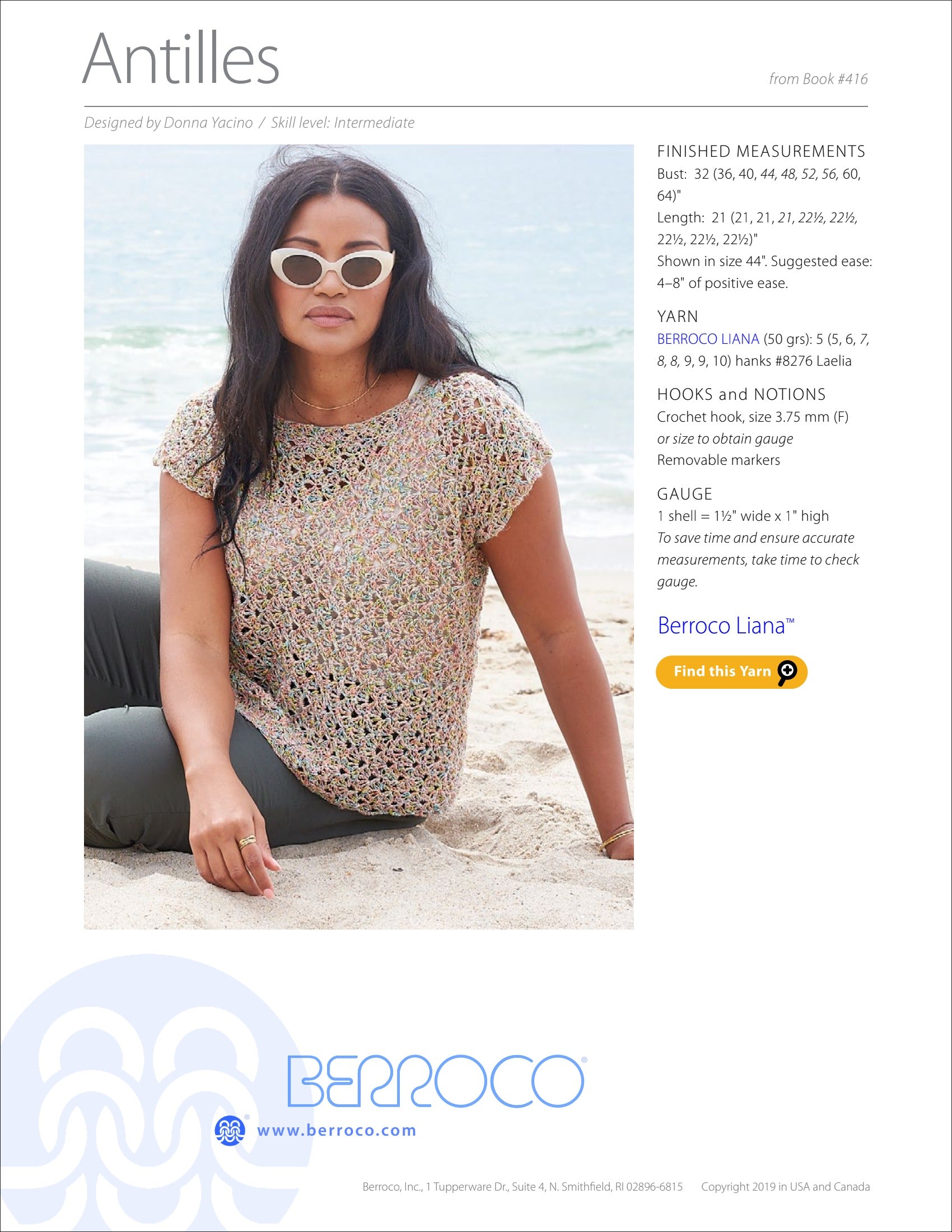 Berroco Antilles Jumper Crochet Pattern