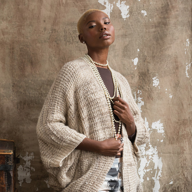 Noro Textured Cocoon Cardi Cardigan Knitting Pattern