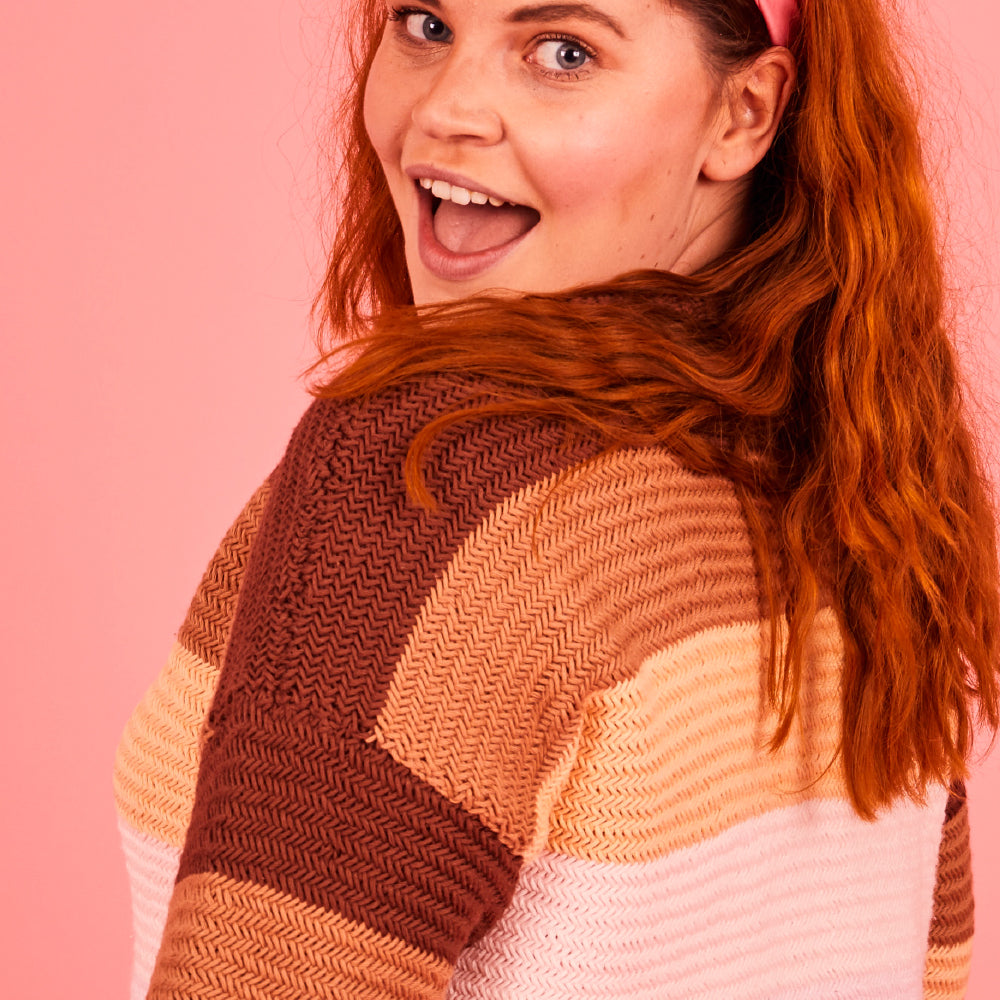 Paintbox Yarns Ombre Herringbone Jumper Knitting Pattern