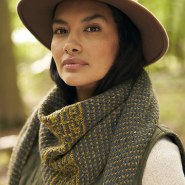 Tweed Shawlette Wrap Knitting Pattern