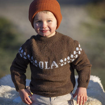 My Name Sweater in Viking of Norway Alpaca Liten Storm PDF