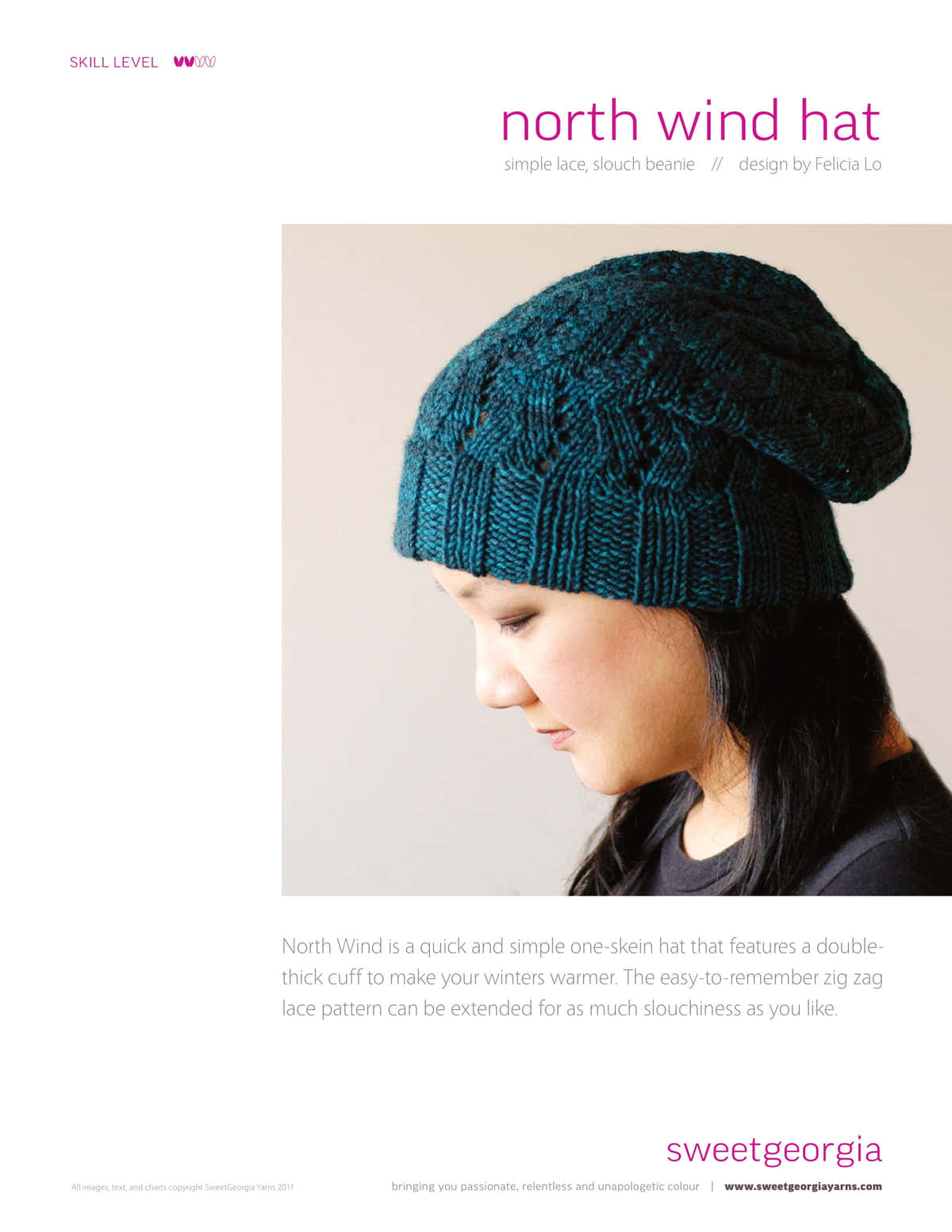 SweetGeorgia North Wind Hat Knitting Pattern