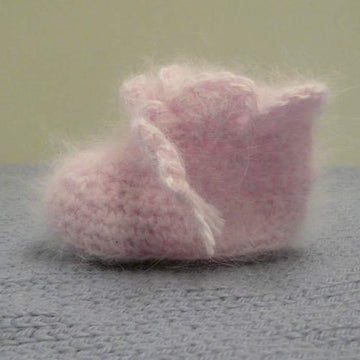 Plymouth Yarn Angora Crochet Baby Booties Pattern