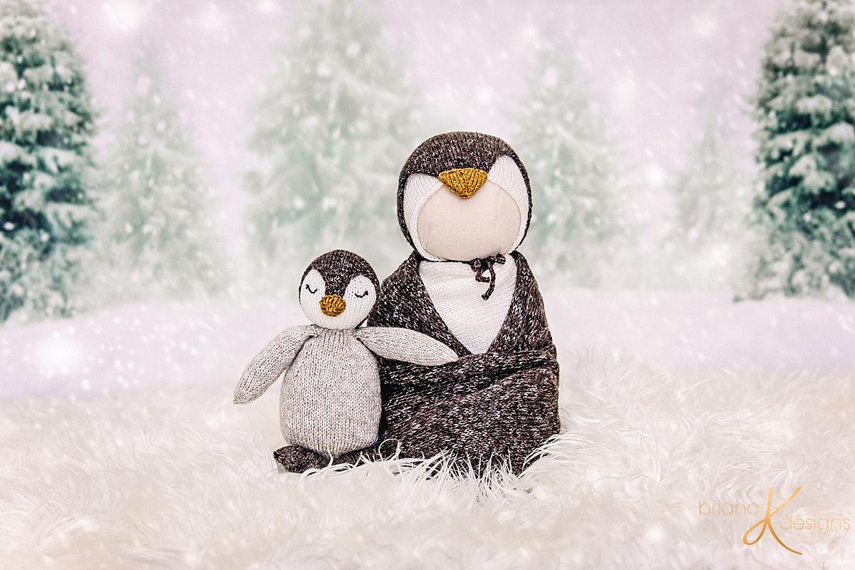 Penguin Knit Buddy & Bonus Newborn Outfit