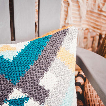 Crocheted Quilt Pillow Cover