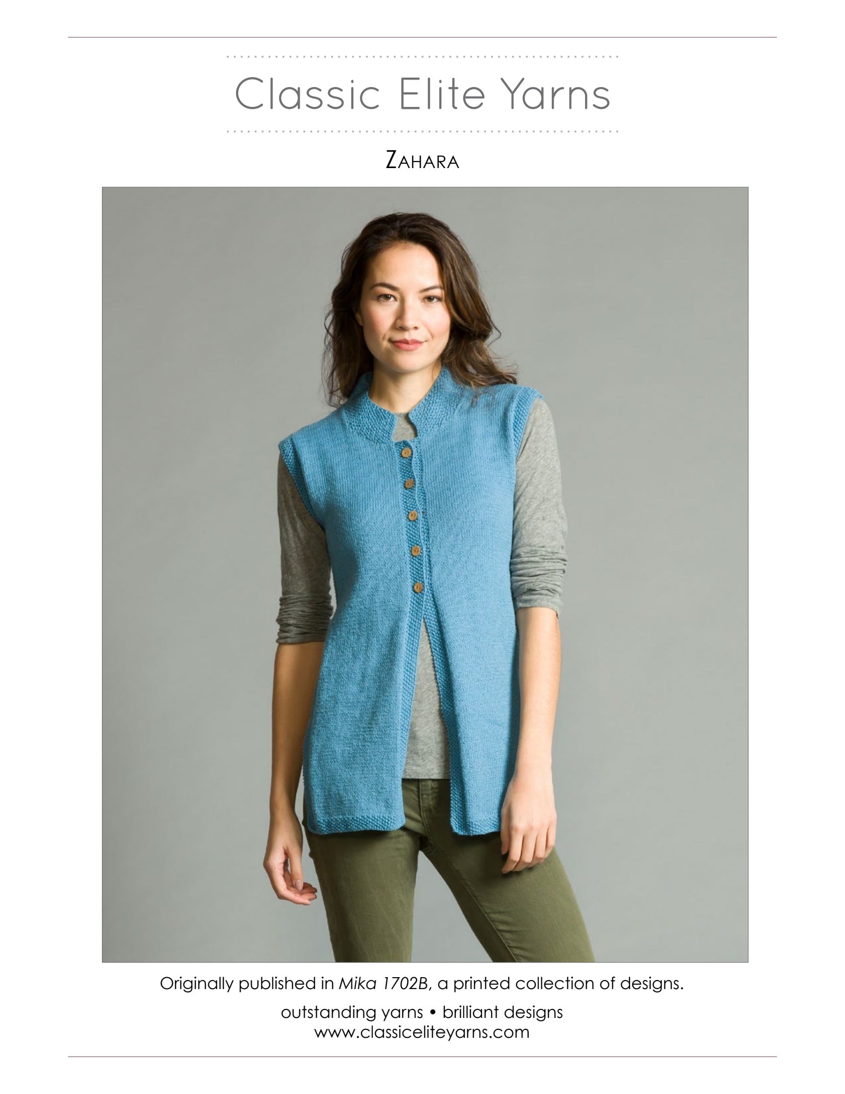 Classic Elite Yarns Zahara Cardigan Knitting Pattern