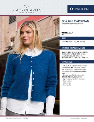 Stacy Charles Fine Yarns Borage Cardigan PDF
