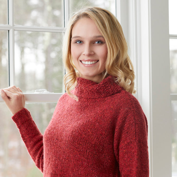 Valley Yarns Taconic Turtleneck Knitting Pattern