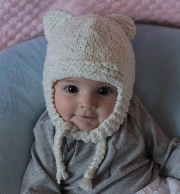 Cat Hat with Earflaps Knitting Pattern