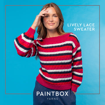 Paintbox Yarns Lively Lace Sweater Knitting Pattern