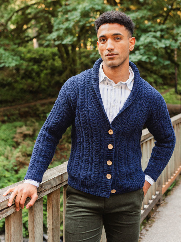 Dorchester Cardigan in Berroco Remix Wool Knitting Pattern