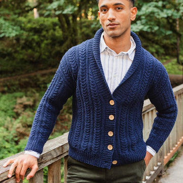 Dorchester Cardigan in Berroco Remix Wool Knitting Pattern