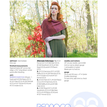Berroco Lhassi Shawl Wrap Knitting Pattern