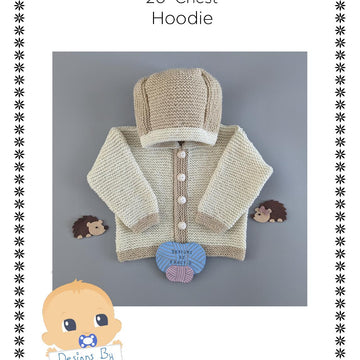 Hoody Baby knitting pattern Reagan