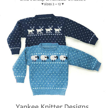 #01 Sheep & Reindeer Sweaters- child's sweaters